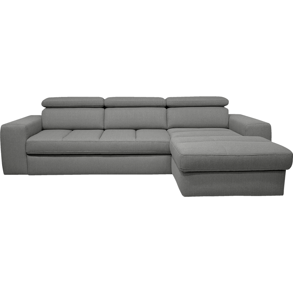 Tonin Canapé Dangle Droit Convertible En Tissu Gris Clair