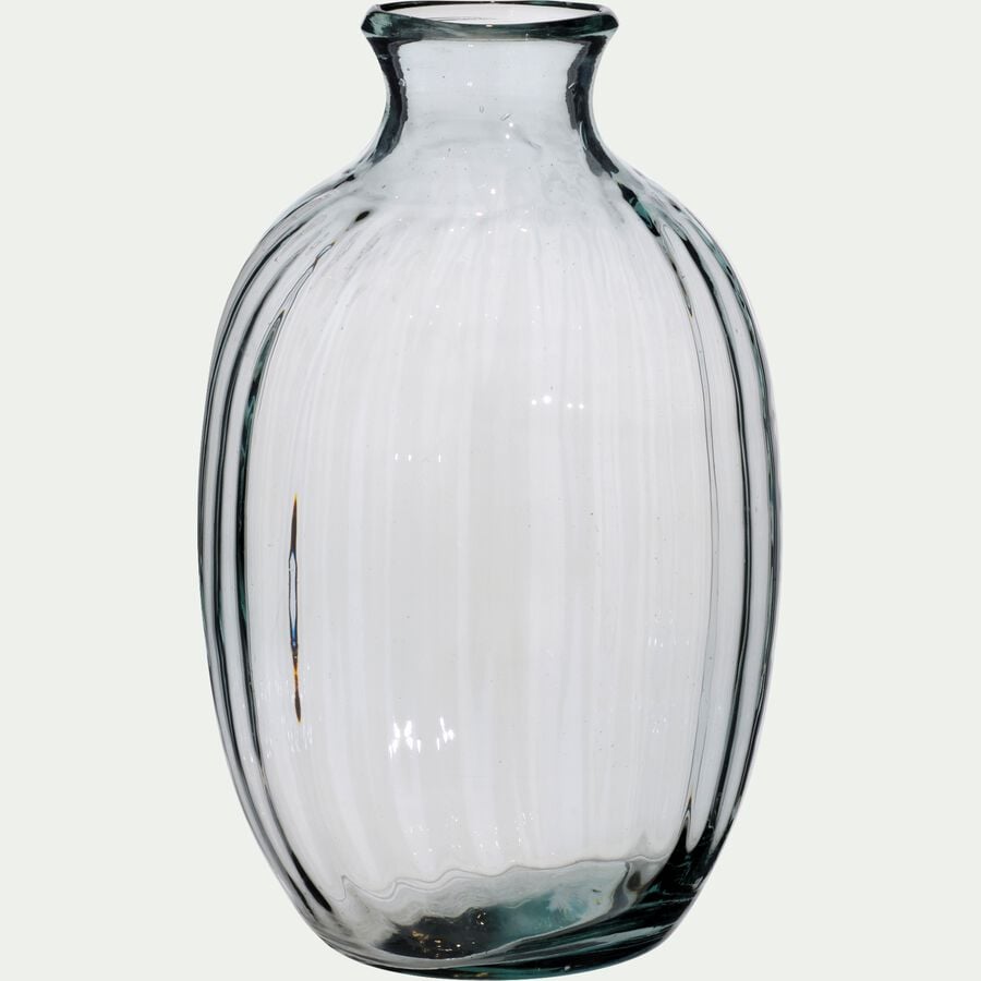 Vase en verre D18xH29,5cm - transparent-PIEVE