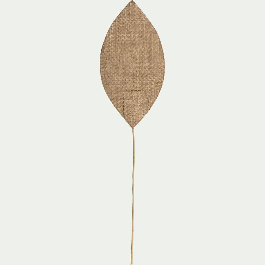 Feuille tressée en jonc de mer et bambou - naturel 35x143cm-HUESCA
