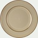 Assiette plate en grès D28cm - beige alpilles-LUCE