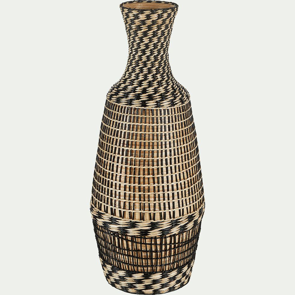 Vase  bouteille en bambou  noir H55cm MARIAMA vase    Vase  bouteille en bambou  noir H55cm MARIAMA vase