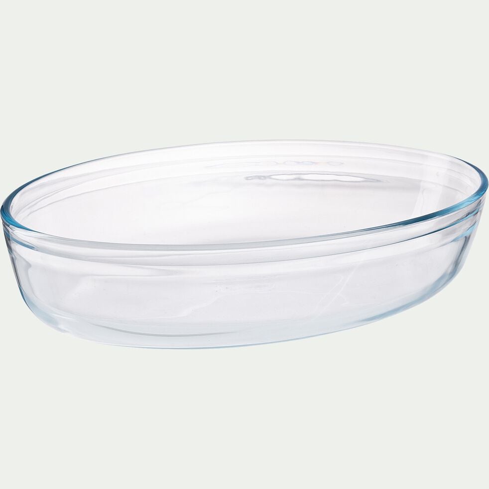 Plat ovale en verre borosilicate 30x21cm-AZET