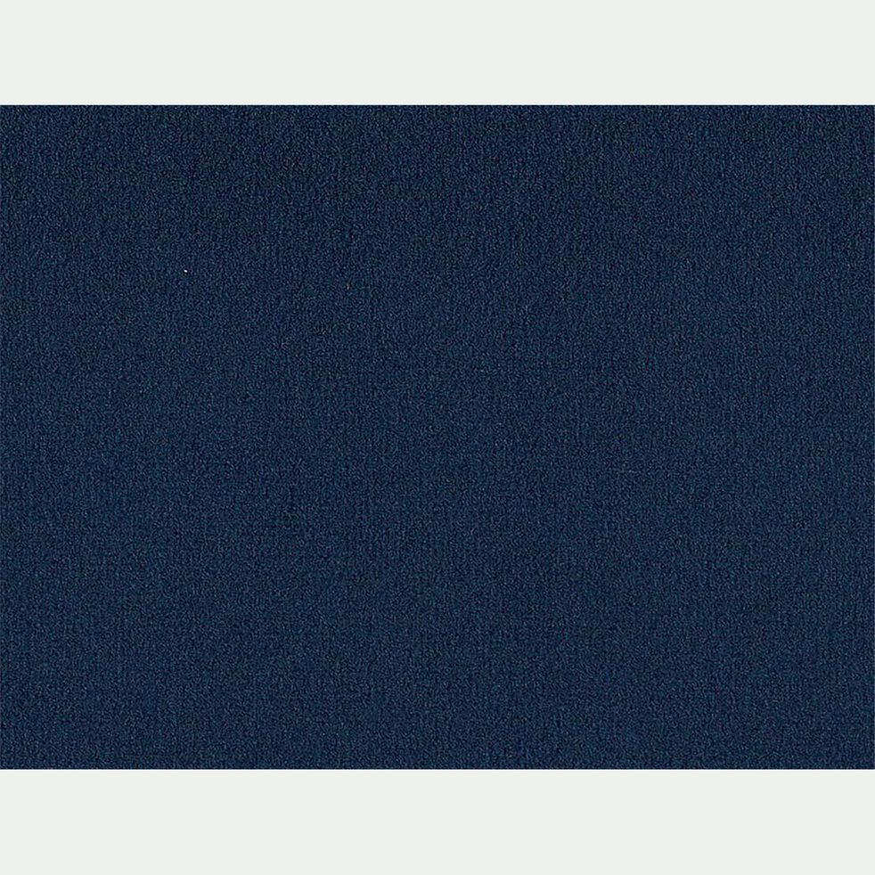 Canapé d'angle droit convertible en velours - bleu marine-KALISTO