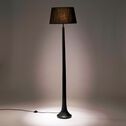 Pied de lampadaire à poser en bois de manguier H155cm - noir-AMISTA