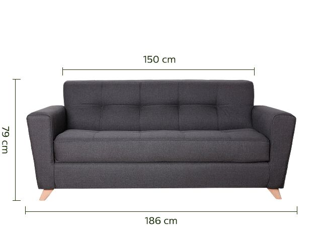 canape 3 places convertible en tissu gris anthracite vicky canape convertible alinea