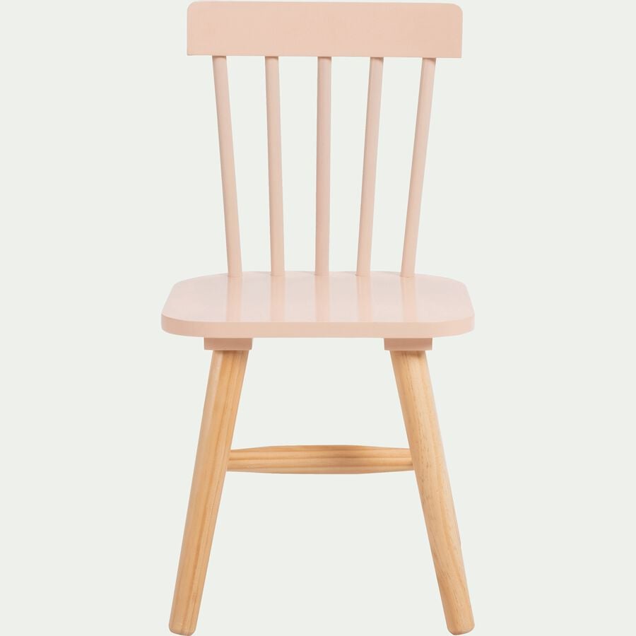 Chaise enfant en bois - rose sable-HELGA