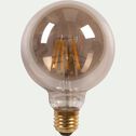 Ampoule LED décorative grise D9,5cm culot E27-GLOBE