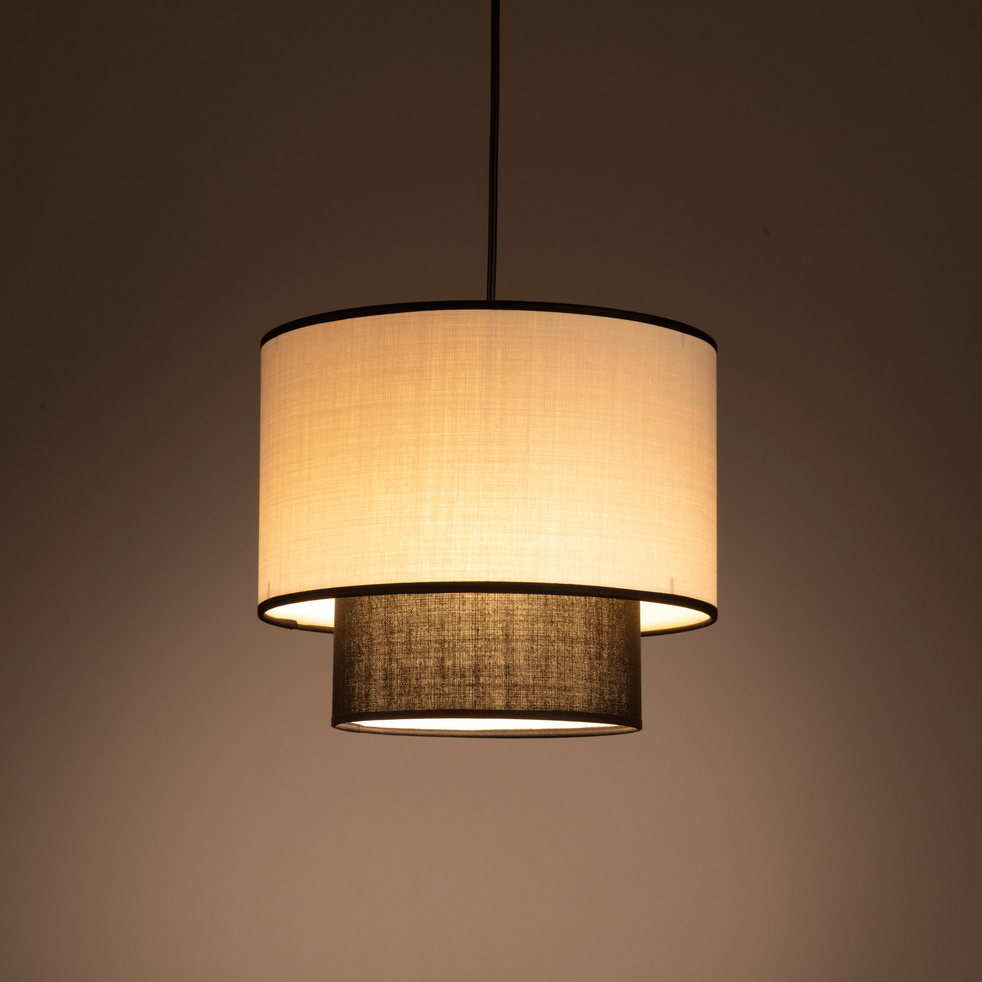 Abatjour noir et beige D30cm MARKA suspensions nonélectrifiées