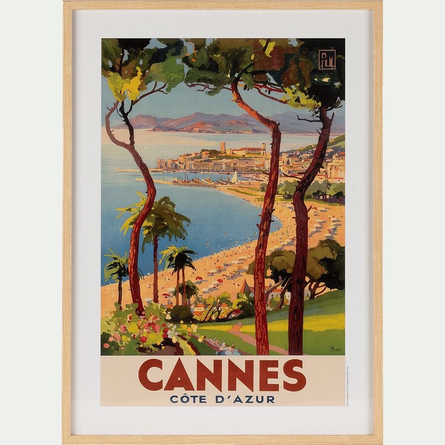 Image encadrée de Cannes 53x73cm-PLM CANNES
