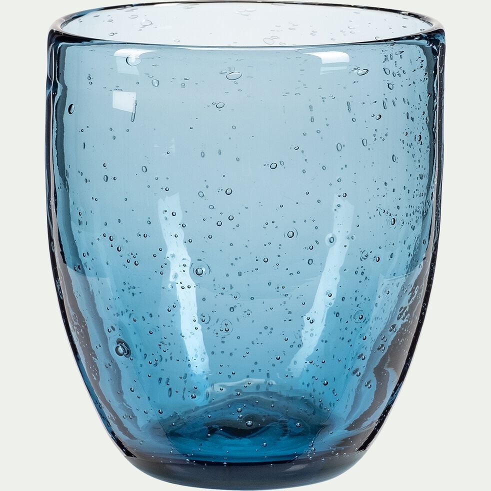 Gobelet en verre bullé 35cl - bleu-BULLA