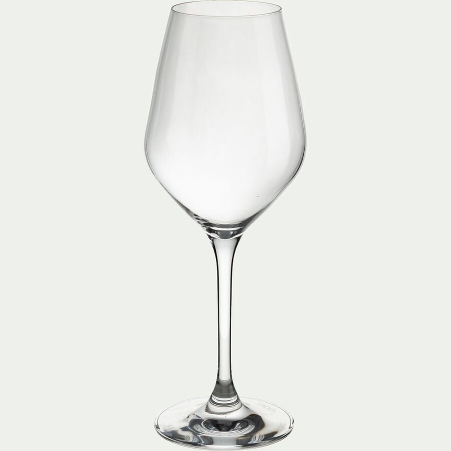 Coffret de 6 verres à pied en verre 25cl - transparent-ZEN
