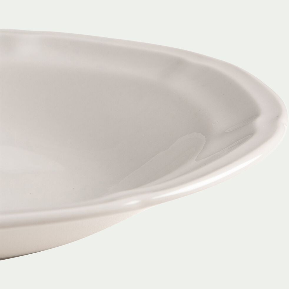 Assiette creuse en porcelaine D22cm - blanc-MARLI