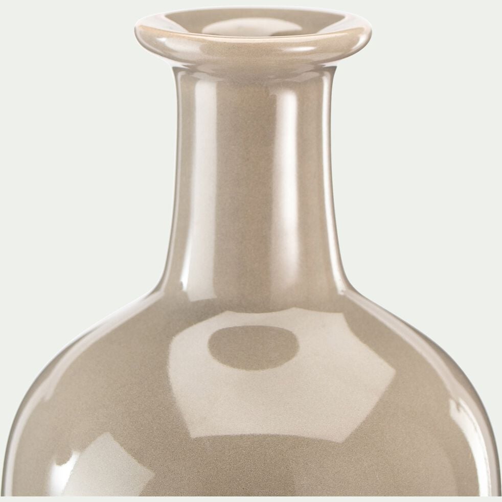 Vase bouteille en grès - beige alpilles H25,5cm-VOUGNE
