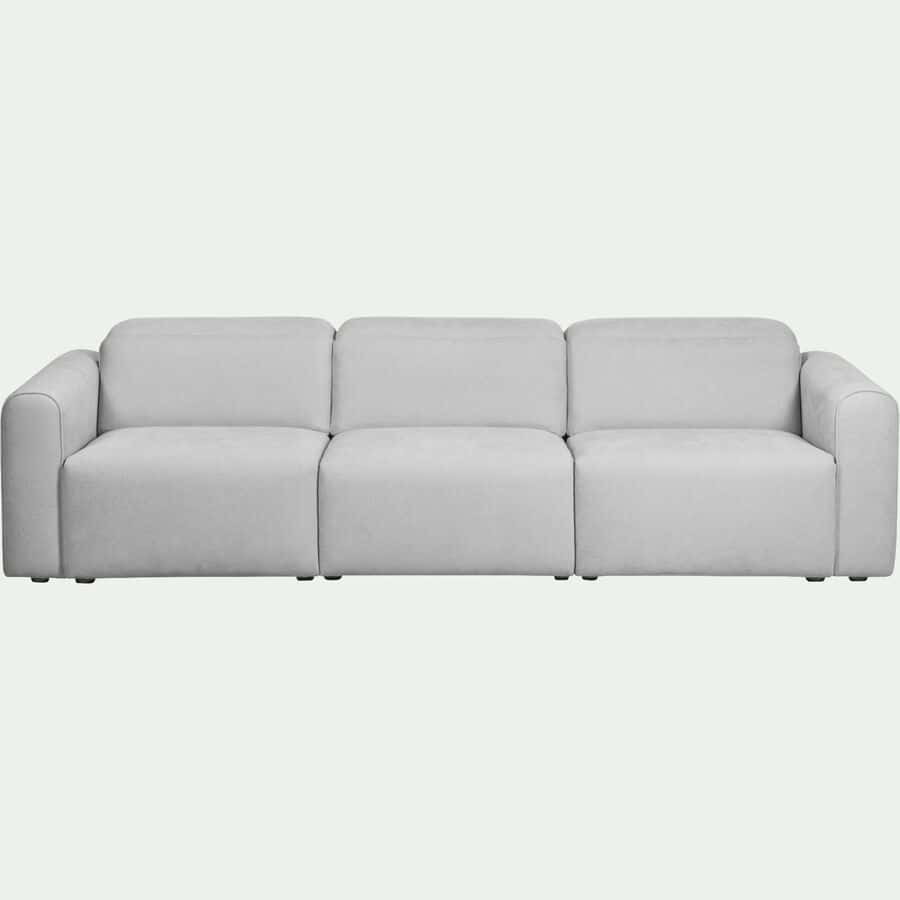 Canapé 5 places relax gauche en tissu - gris borie-SACHA