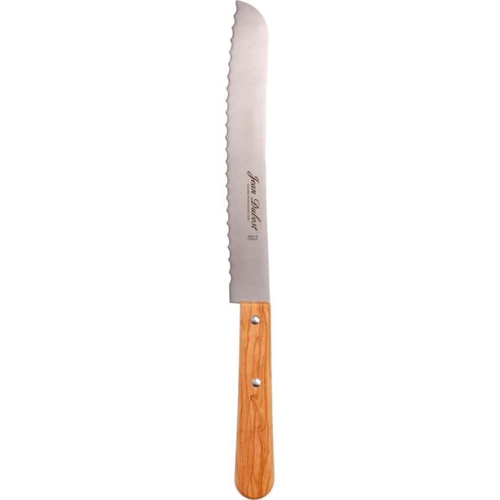 Couteau à pain avec manche en bois d'olivier et lame en acier inoxydable  [Valira]