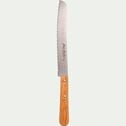 Couteau à pain en inox et bois d'olivier 19cm - naturel-TRADITION