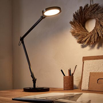 Lampe de bureau articulée en aluminium - noir H46,5cm-LANOS