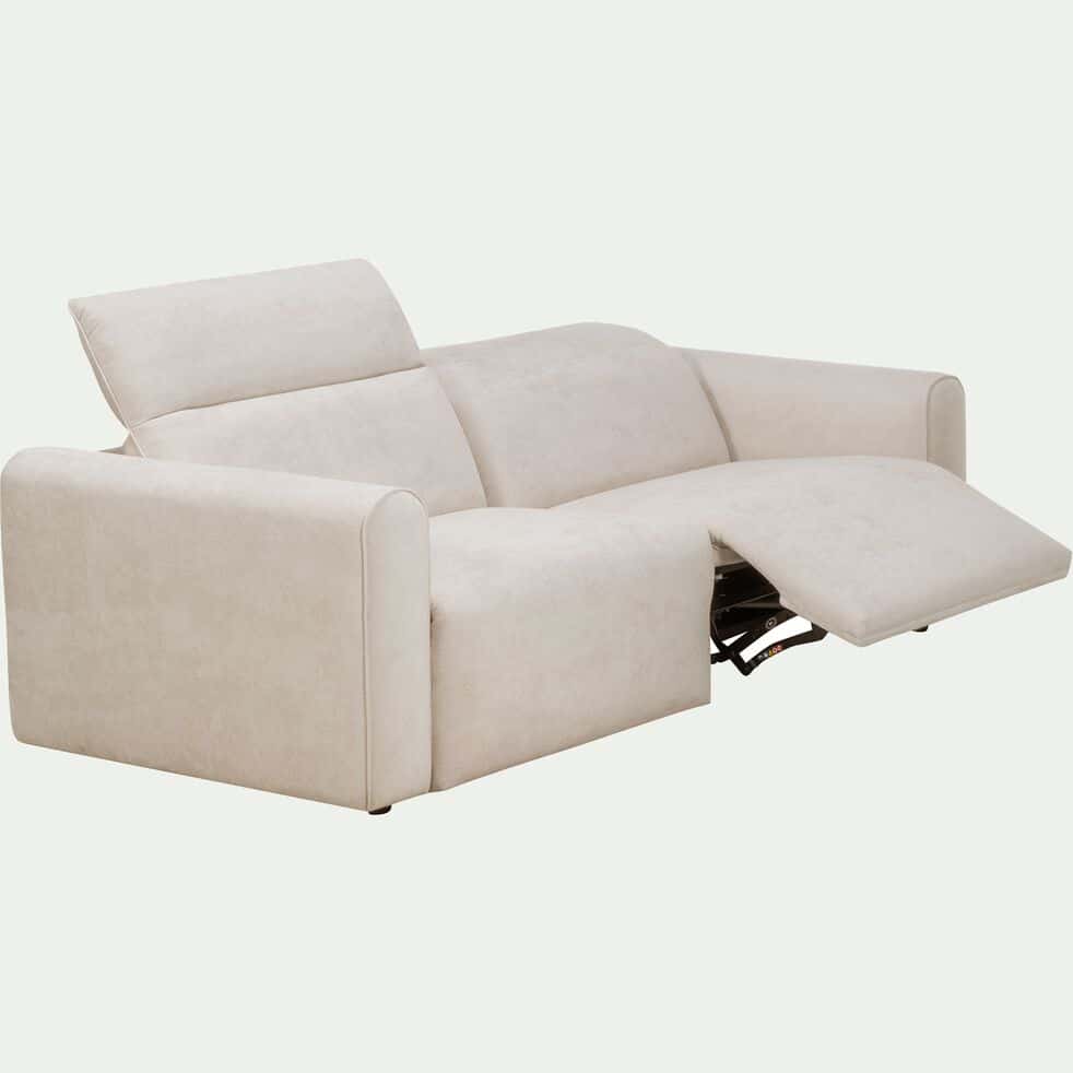 Canapé 3 places relax droit  en tissu - beige roucas-SACHA