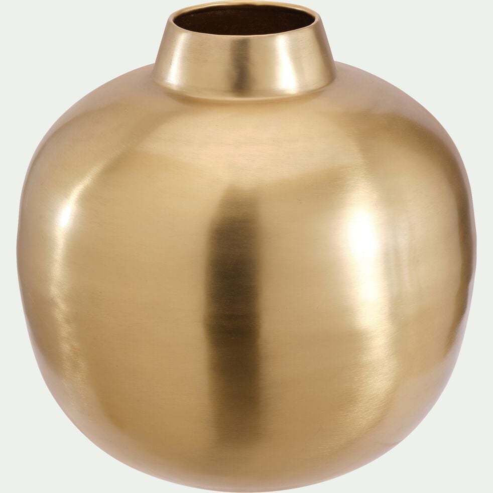 Vase boule en fer H32cm - doré-VALAYA