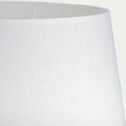 Abat-jour tambour en coton D45cm - blanc capelan-MISTRAL