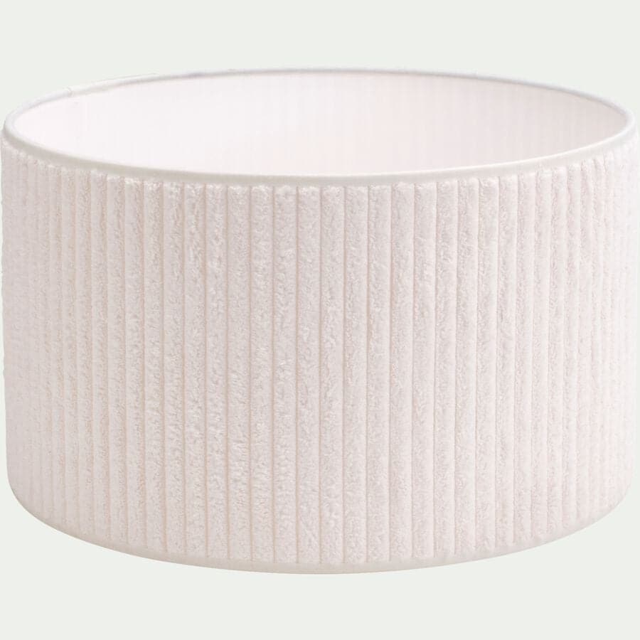 Abat-jour cylindrique en coton D32cm - beige sable-PIUMA