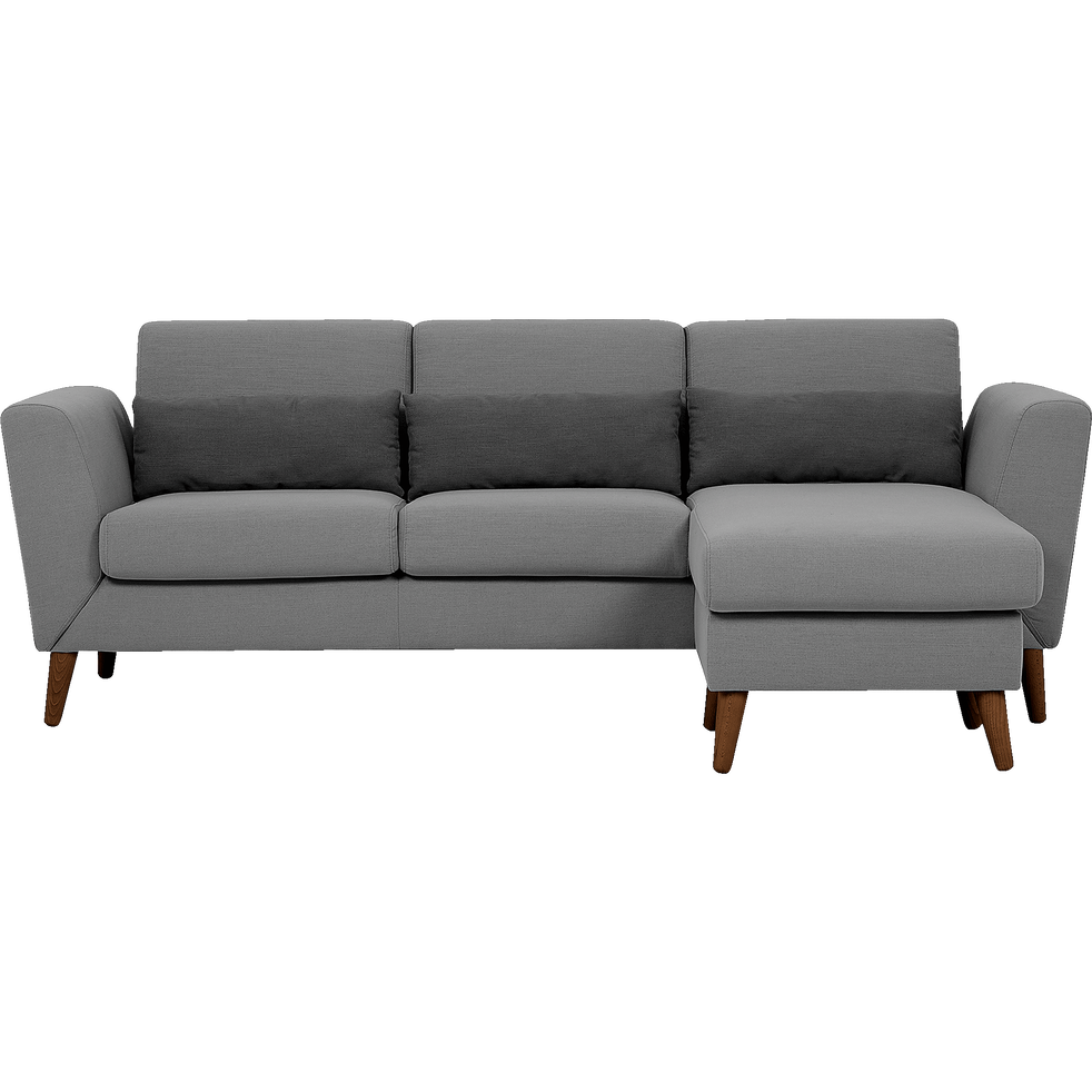 Canape D Angle Fixe Reversible En Tissu Gris Clair Lip Canapes