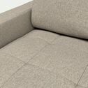 Canapé 2 places fixe en tissu pop avec accoudoirs 15cm - beige-MAURO