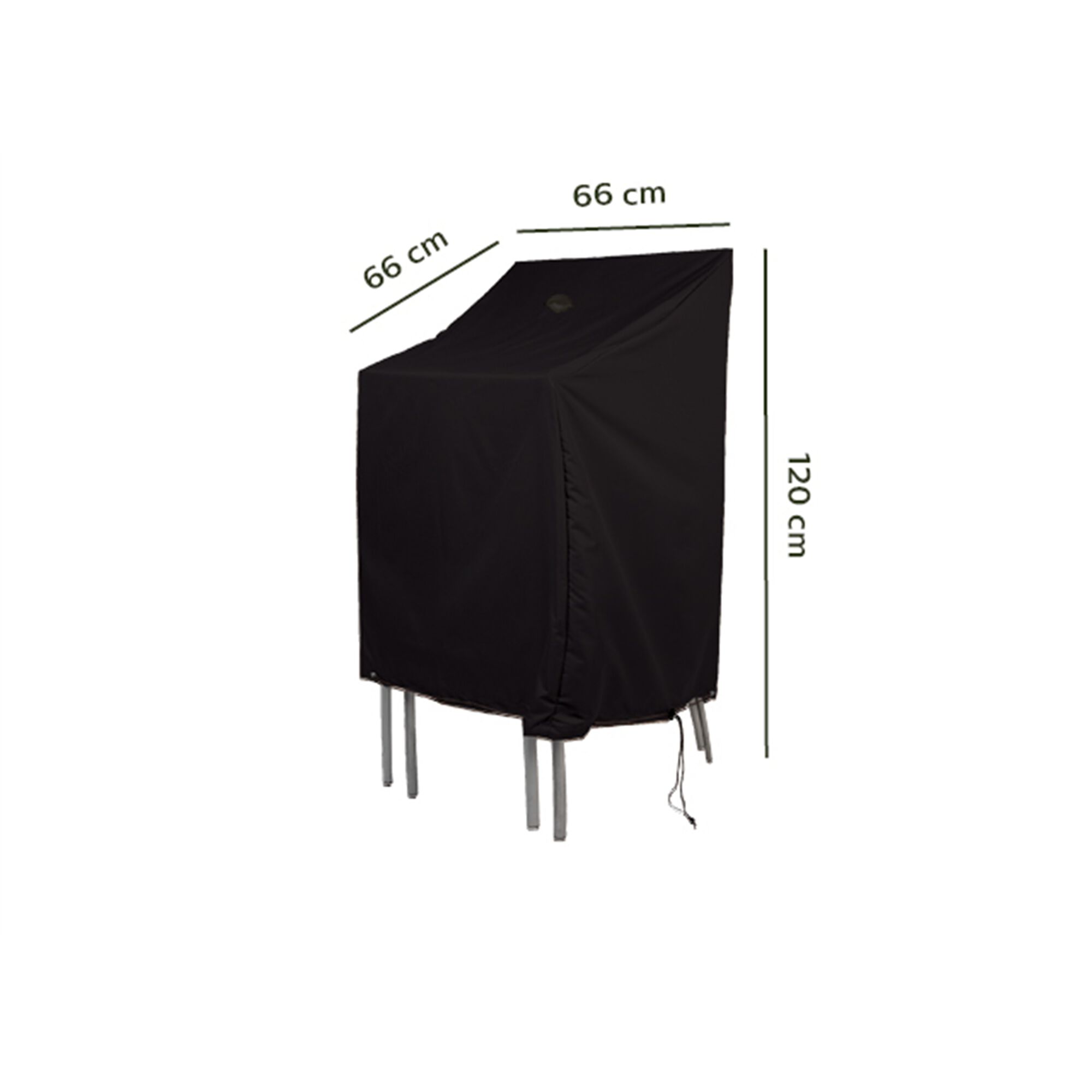 Housse de protection pour chaises - noir - (L66x66xH120cm)-RIANS