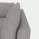 Canapé d'angle 5 places gauche en tissu joint - gris vésuve-AUDES