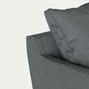Canapé angle droit convertible tissu mixte - gris ardoise-LENITA