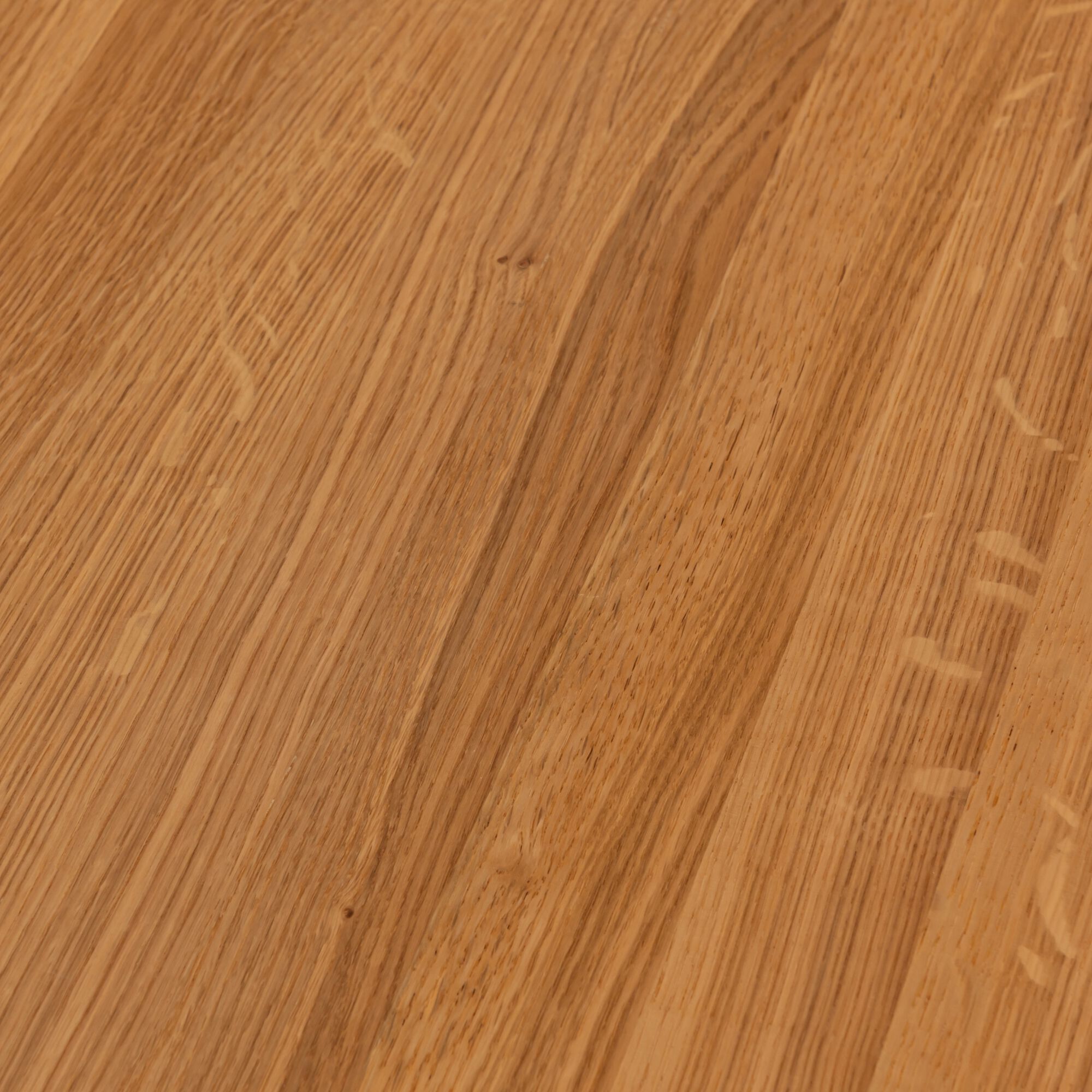 ANNOT - Table basse ronde en chêne et rotin D90cm - bois clair