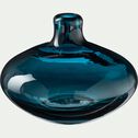 Petit vase en verre H9,5cm - bleu-PARMA