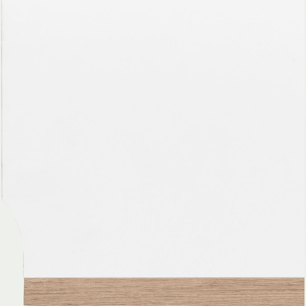 Armoire dressing avec 2 portes coulissantes en bois effet chêne H235cm - blanc-NESTOR
