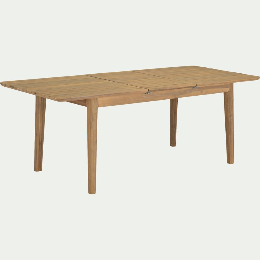 Table de jardin extensible en acacia - bois clair (6 à 8 places)-AZTEK