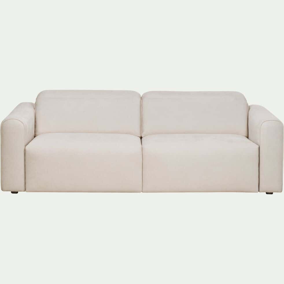 Canapé 3 places relax droit  en tissu - beige roucas-SACHA