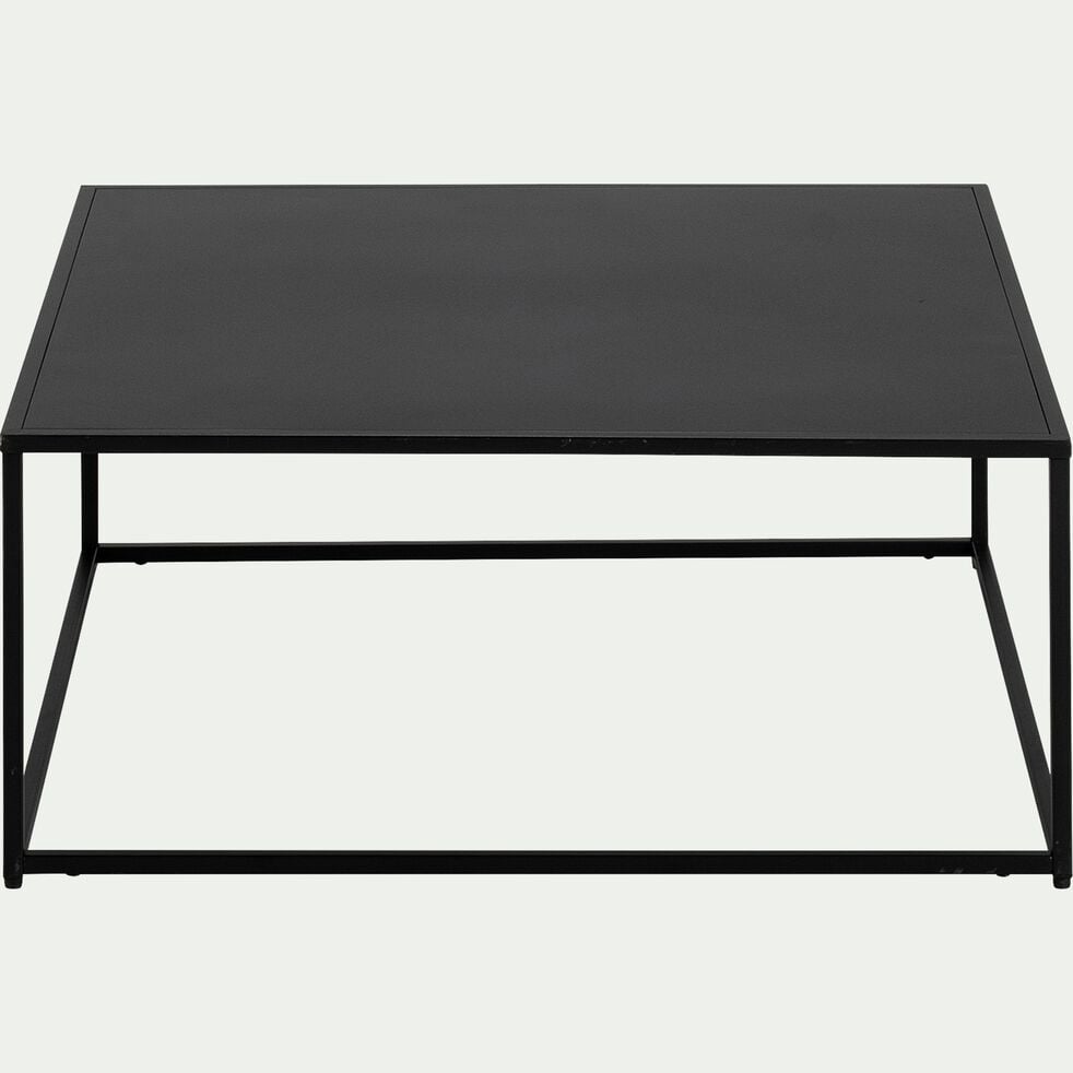 Table basse carrée en métal - noir 80x80cm-LEVANTE
