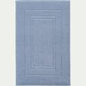 Tapis de bain en coton - bleu autan 50x80cm-AZUR