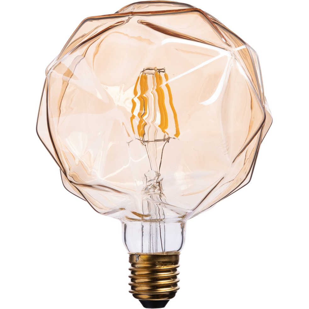 Ampoule décorative LED D12,5cm culot E27 FACETTE ampoules