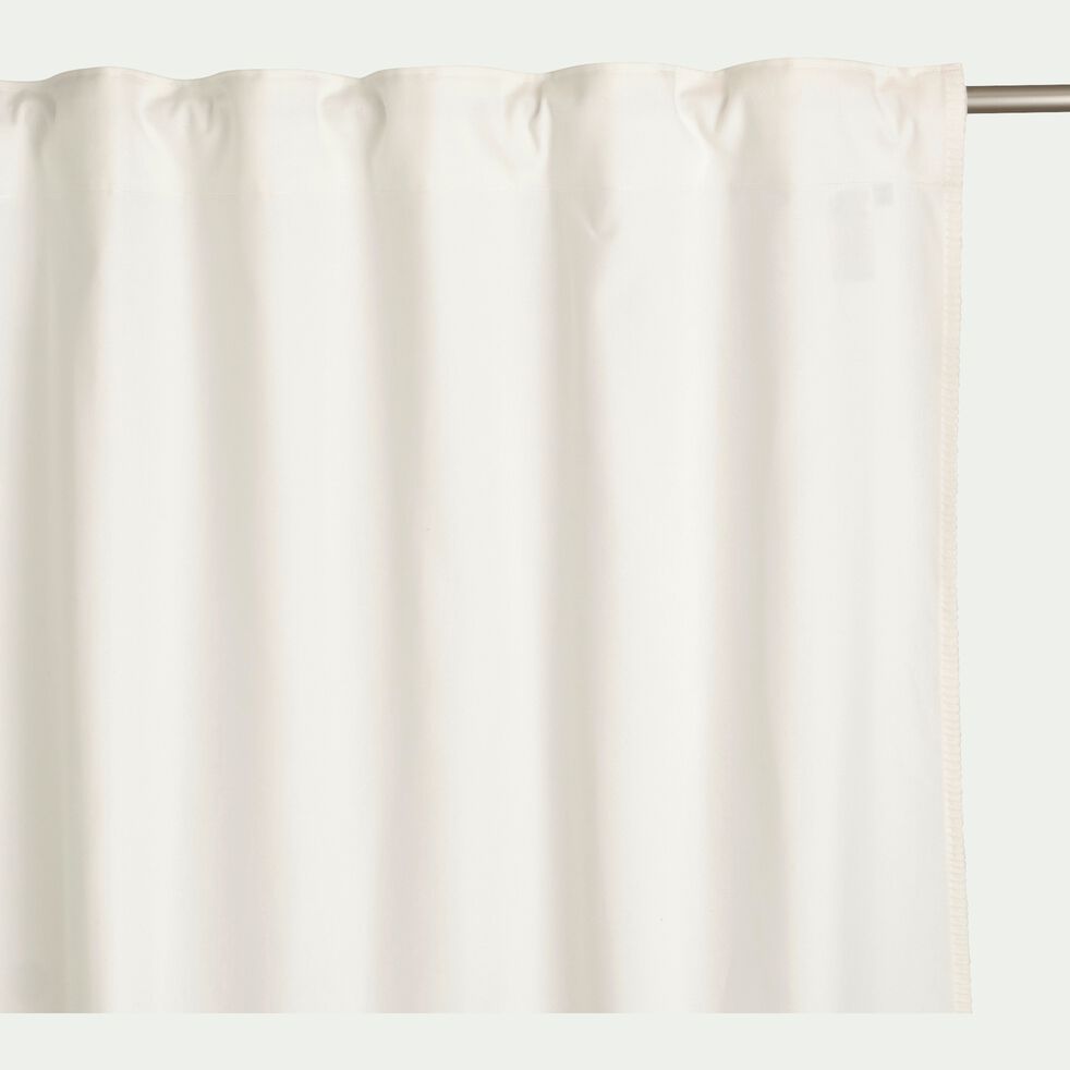 Rideau à passants cachés en coton finition point de cheval 140x250cm ...