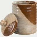 Pot en faïence tricolore D15cm - marron écorce-FLAMBO