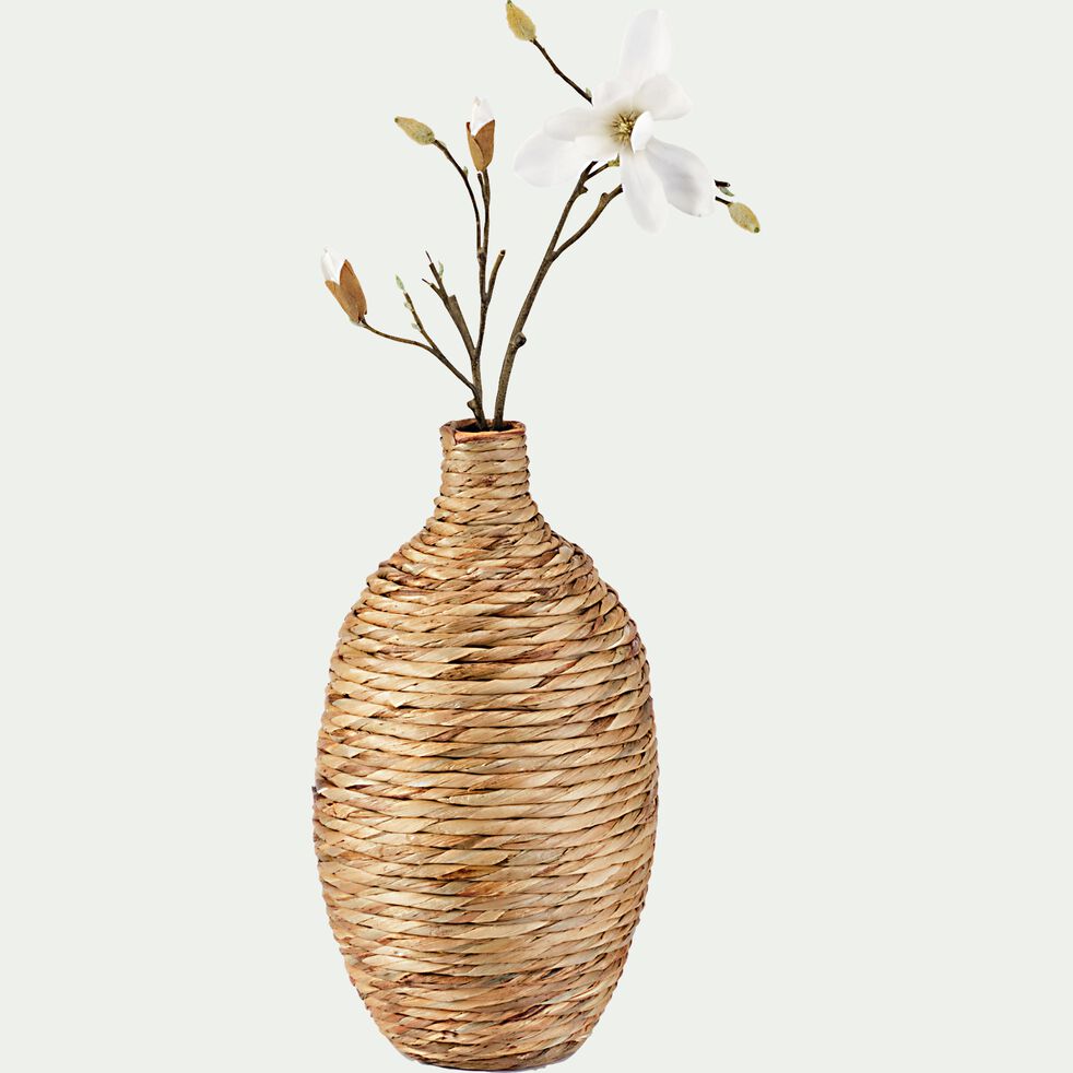 Vase tressé en jacinthe d'eau D30xH55cm - naturel-HUELVA