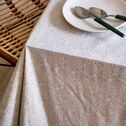 Nappe motif amande en lin et coton - blanc 150x150cm-ST REMY