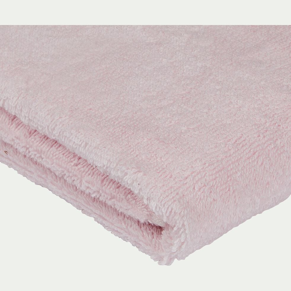 Serviette de bain en coton peigné - rose simos 50x100cm-AZUR