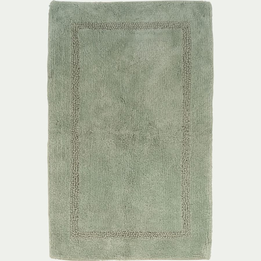 Tapis de bain en coton 50x80cm - vert olivier-LOUCETA