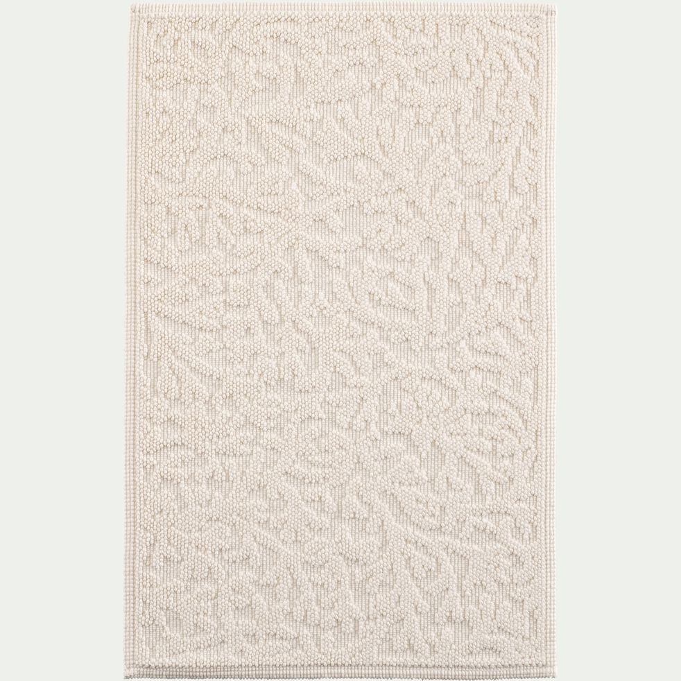 Tapis de bain en coton jacquard 50x80cm - blanc ventoux-ELIPSO