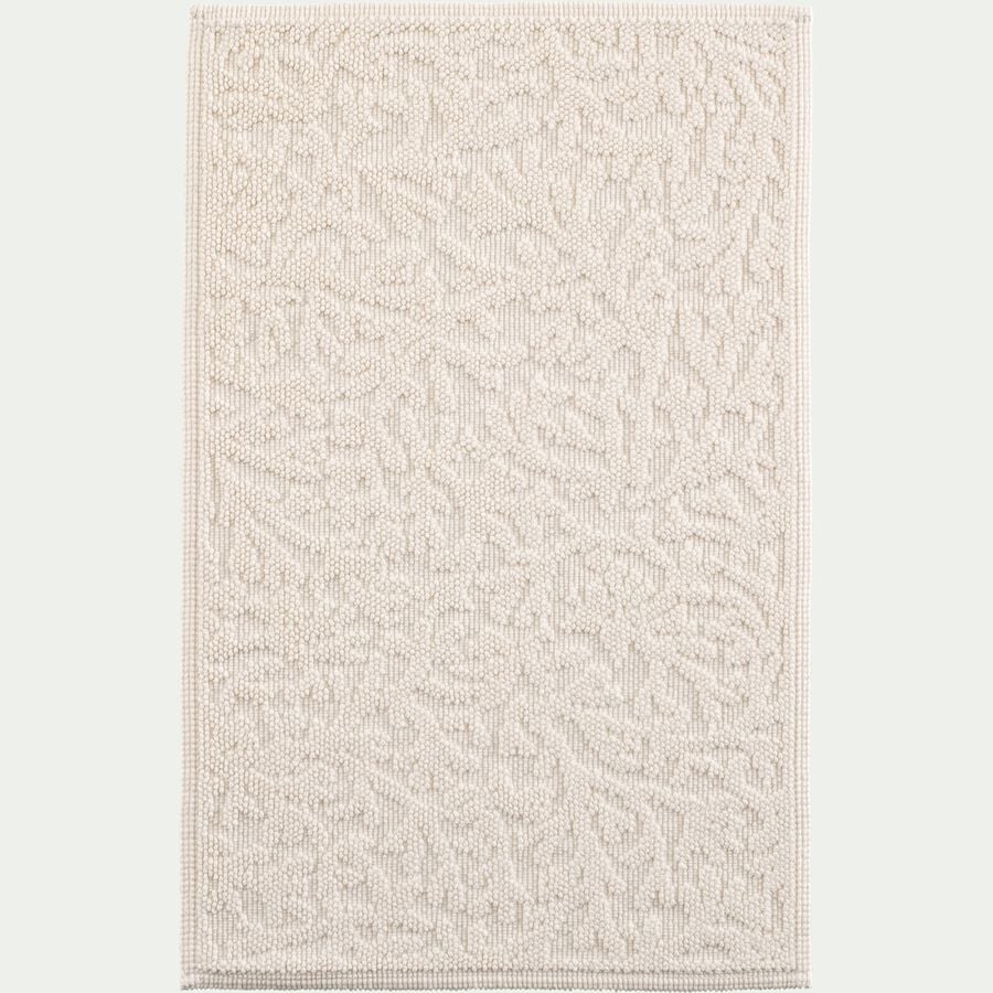 Tapis de bain en coton jacquard 50x80cm - blanc ventoux-ELIPSO