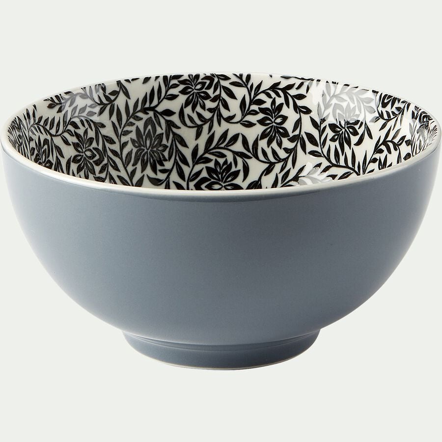 Coupelle en porcelaine motifs jasmin D11,5cm - gris-AIX