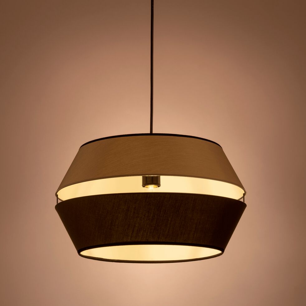 Abat jour suspension en tissu vert olivier et vert c dre Abat jour suspension en tissu vert olivier et vert c dre