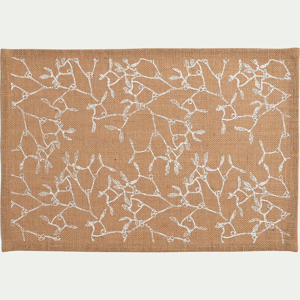 Lot de 4 sets de table motif gui en jute 30x45cm - naturel - UZES | alinea