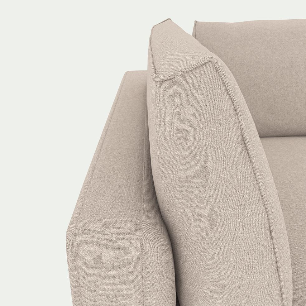 Canapé d'angle 4 places gauche en tissu joint - beige alpilles-AUDES